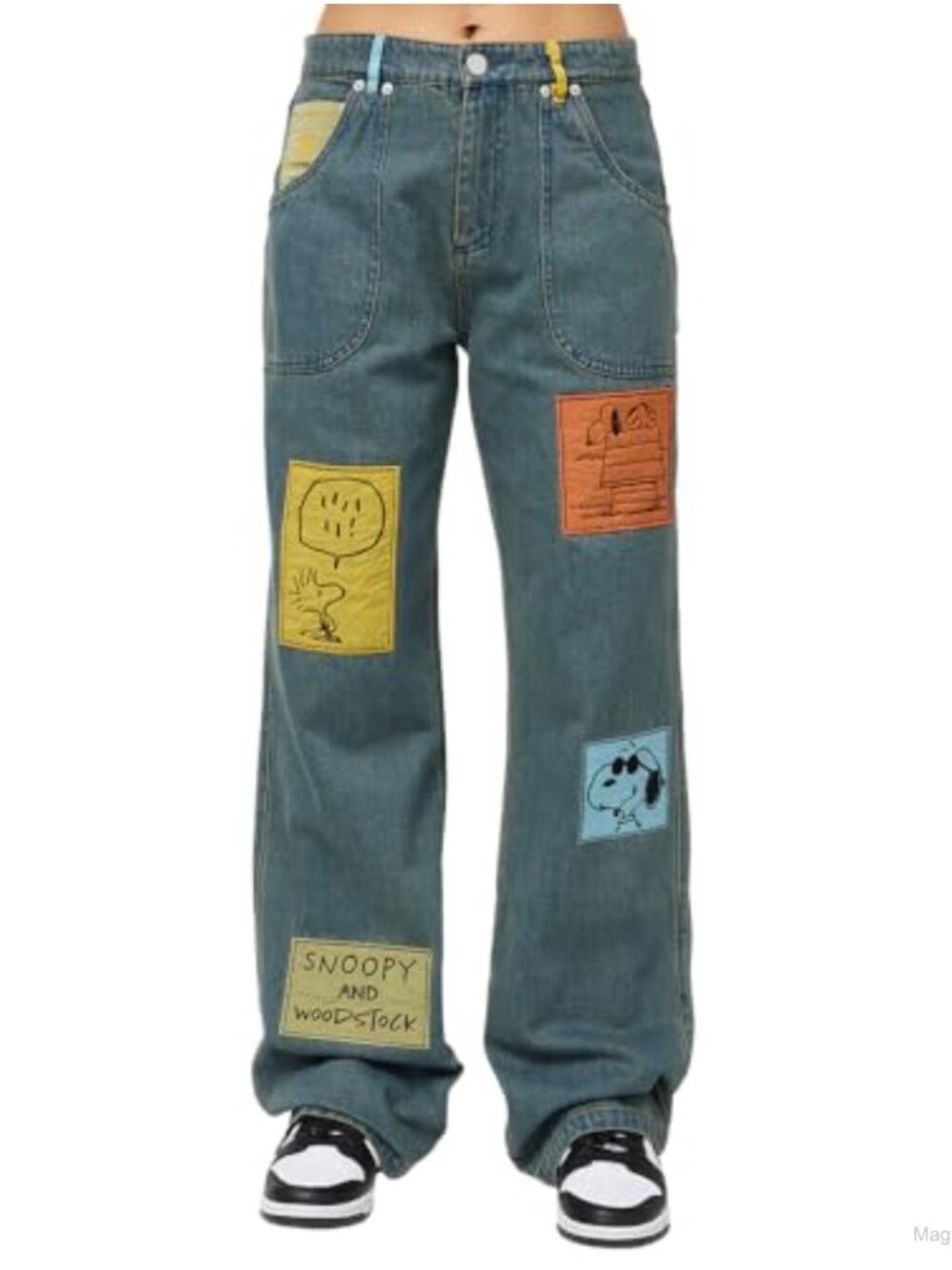 Straight Leg Denim Jeans 100% Cotton Relaxed Fit